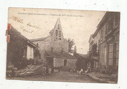Cp , 82 , MARSAC , L'église Du XV E Siècle Et La Place , Voyagée 1913 - Other & Unclassified