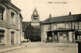 Fleury * La Place De L'église * Le Café De La Poste - Sonstige & Ohne Zuordnung