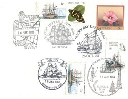 (FF 19) Australia - Australia Many Sailing Ship Postmarks - 1980's - Otros & Sin Clasificación