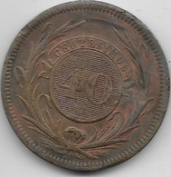 Uruguay - 40 Centesimos 1857 - TTB - Uruguay
