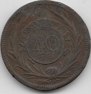 Uruguay - 40 Centesimos 1857 - TB - Uruguay