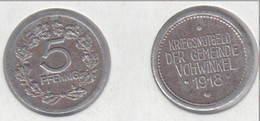 Allemagne 5 Kriegnotgeld  1918  Vohwinkel (Wuppertal) - Monétaires/De Nécessité