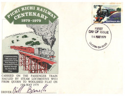 (FF 19) Australia - Pichi Richi Railway Centenary (1979 CANCELLED & SIGNED) - Sonstige & Ohne Zuordnung