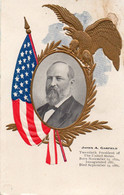 DC1736 - James A. Garfield 20 President Of The United States Sehr Schöne Präge - Karte Fahne USA - Politieke En Militaire Mannen