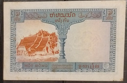 French Indochina Indo China Indochine Laos Vietnam Cambodia 1 Piastre VF++ Banknote Note 1954 - P#100 / 02 Photo - Indocina