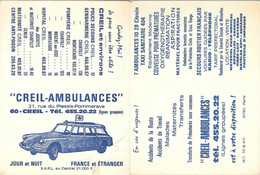 Cartolina Pubblicitaria. Creil Ambulances - Unclassified