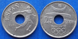 SPAIN - 25 Pesetas 1990 "discus Thrower" KM# 850 Juan Carlos I - Edelweiss Coins - Andere & Zonder Classificatie