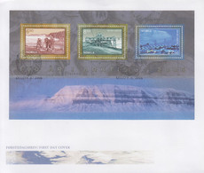 Enveloppe  FDC   1er   Jour   NORVEGE  Bloc  Feuillet  100  Ans  De  Présence  Norvégienne   En   Antarctique   2006 - FDC