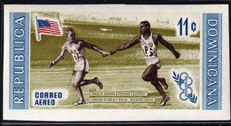 WINTER OLYMPICS-1956-RELAY RACE-PERF & IMPERF-DOMINICANA-MNH-A4-535 - Hiver 1956: Cortina D'Ampezzo