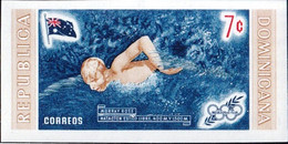 WINTER OLYMPICS-1956-SWIMMING-IMPERF-DOMINICANA-MNH-A4-535 - Invierno 1956: Cortina D'Ampezzo