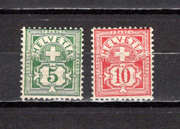 Suiza   1882-99  .-   Y&T   Nº    66/67    ** - Ungebraucht