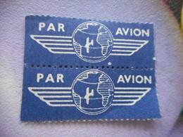 2 Vignettes PAR AVION Air France - Neuves - Aviazione