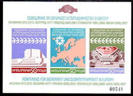 BULGARIA 1987 European Security Conference Imperforate Block MNH / **.  Michel Block 176B - Nuevos