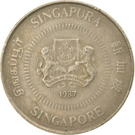 Monnaie, Singapour, 10 Cents, 1987, British Royal Mint, TB+, Copper-nickel - Singapour