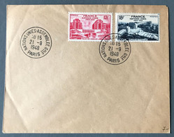 France N°818 Et 819 Sur Enveloppe, NATIONS UNIES ASSEMBLEE Gale, Paris 21.9.1948 - (C1617) - 1921-1960: Modern Period