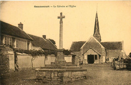 Gommecourt * Le Calvaire Et La Place De L'église * Rue - Autres & Non Classés