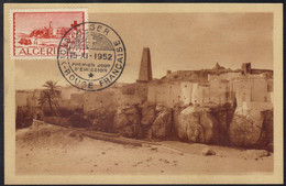 ALGERIE - CROIX ROUGE - RED CCROSS / 1952 CARTE MAXIMUM PREMIER JOUR NUMEROTEE (ref 6418) - FDC