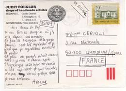 Beau Timbre , Stamp Sur Cp , Carte , Postcard Du 25/04/1991 - Cartas & Documentos