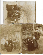 PERPIGNAN - UNE FAMILLE CATALANE - PARENTS ENFANTS GRAND MERE - LOT DE 3 PHOTOS LUCIEN GAULARD - Orte