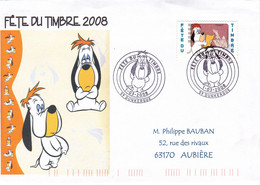 B01-290 France PTT 4146  BD Rare Droopy Tex Avery Fête Du Timbre FDC 01-03-2008 59 Dunkerque - Collectors