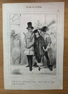 3 - Litho Au Bal De L'Opéra  Sortie Du Bal De Charles Vernier Caricature Tirée Du Journal  Charivari - 1850 - 1899