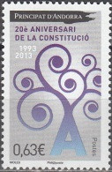 Andorre Français 2013 Yvert 736 Neuf ** Cote (2017) 2.10 € 20 Ans Constitution - Ungebraucht