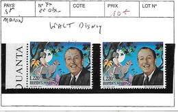 ST MARIN N° ** ET OBL WALT DISNEY - Disney