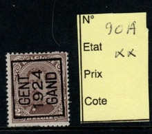 Préoblitéré Typo N° 90 A Gand 1924 XX - Sobreimpresos 1922-26 (Alberto I)