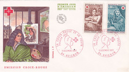 B01-290 Enveloppe FDC France Croix Rouge Red Cross Nicolas Mignard 13-12-1969 84 Avignon - Andere & Zonder Classificatie