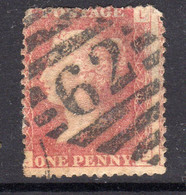 Ireland 1844 Numeral Cancellations: 62 Belfast, 1864 1d Red, Plate 176, EL, SG 43/4 - Prephilately
