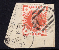 Ireland 1844 Numeral Cancellations: 62 Belfast Duplex On Piece, 1887 ½d Vermilion, SG 197 - Prephilately