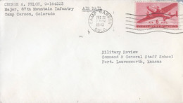 U.S.A. Luchtpostbrief  "Camp Carson"  22-dec-1943 (382) - Other & Unclassified