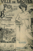 Troyes * CPA Fête De La Bonneterie 1909 * Illustrateur Art Nouveau Jugendstil Ch. Deheuntes - Troyes