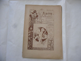 ARTE MINUSCOLA LEZIONE DI DISEGNO ARTE MODA ARALDICA LIBERTY SCRITTURA 1899-1 - Libri Antichi