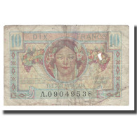 France, 10 Francs, 1947 French Treasury, 1947, B+, Fayette:VF30.1, KM:M7a - 1947 Tesoro Francés