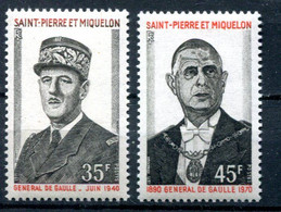 Thème Général De Gaulle - Saint Pierre & Miquelon - Yvert 419 & 420 - Neuf Xxx - Cote 66 - Lot 299 - De Gaulle (General)
