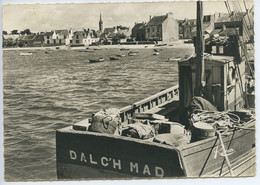 CPSM 29 Finistère L'ILE TUDY - Vue Sur La Grève à Côté Du Port - Bateau De Pêche DALC'H MAD - (Peu Commune) - Ile Tudy