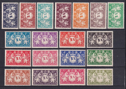 GUYANE - 1945 - SERIE DE LONDRES - YVERT N° 182/200 * MLH - COTE =  18 EUR. - - Ungebraucht