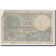 France, 10 Francs, Minerve, 1939, 1939-10-26, B, Fayette:07.13, KM:84 - 10 F 1916-1942 ''Minerve''