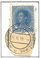 CZECHOSLOVAKIA / AUSTRIA. AUSPITZ / HISTOPEC JIZ MOR POSTMARK. DATED 26/2/19. - Used Stamps
