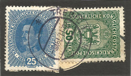 CZECHOSLOVAKIA / AUSTRIA. TREBIC POSTMARK – GERMAN EXCISED. DATED 20/2/19. - Used Stamps