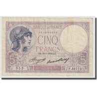 France, 5 Francs, Violet, 1933, 1933-01-19, TTB, Fayette:3.17, KM:72e - 5 F 1917-1940 ''Violet''