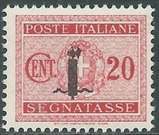 1944 RSI SEGNATASSE 20 CENT MNH ** - RB2-7 - Postage Due