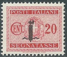 1944 RSI SEGNATASSE 20 CENT MNH ** - RB2-7 - Taxe