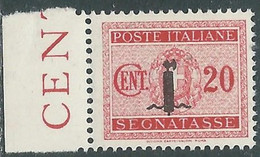 1944 RSI SEGNATASSE 20 CENT MNH ** - RB3-8 - Strafport