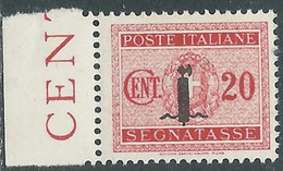 1944 RSI SEGNATASSE 20 CENT MNH ** - RB3-8 - Taxe