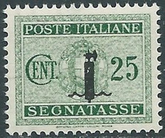 1944 RSI SEGNATASSE 25 CENT MNH ** - RB2-9 - Portomarken