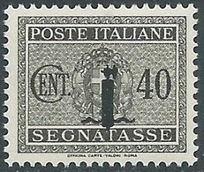 1944 RSI SEGNATASSE 40 CENT MNH ** - RB3-8 - Strafport