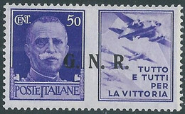 1944 RSI PROPAGANDA DI GUERRA GNR 50 CENT VERONA MH * - RB5-6 - Propaganda Di Guerra