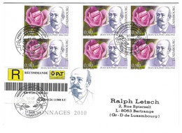 Luxembourg 2010 Jean Soupert 1834-1910 Cultivateur Roses ¦ ¦ Rose Rosenzüchter - Storia Postale